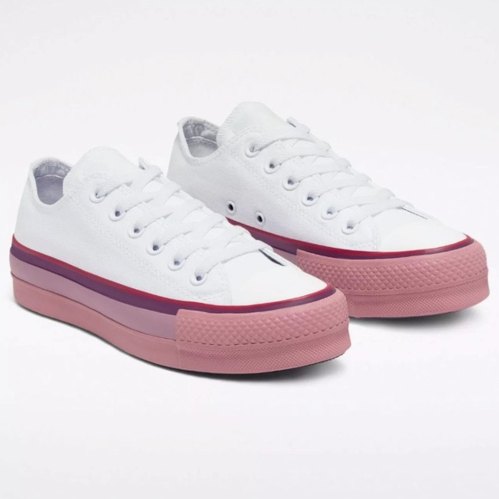 Converse X O.P.I CTAS Lift Ox Canvas 566557C Pure Silver/White/Rust Pink